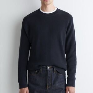 ✧ COS navy blue men's crewneck jumper